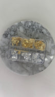 Hoja de oro dorada y plata